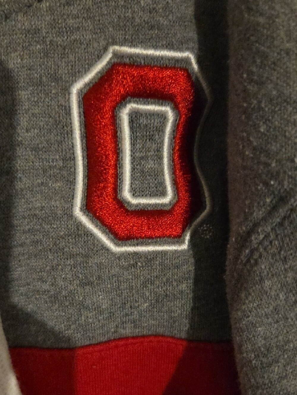 Ohio State Gray and Red Hooded Pullover Sweater - Picture 2 of 6